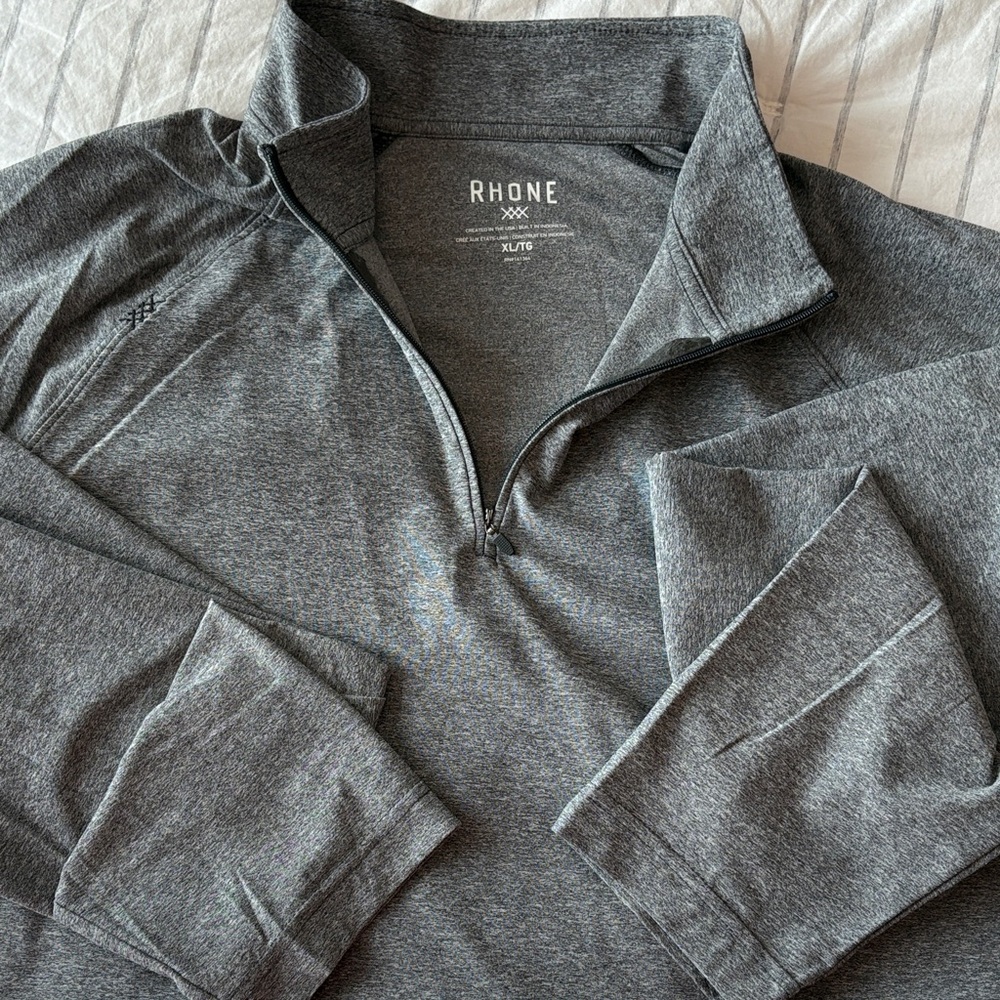 Rhone Men’s Dark Heather Grey 1/4 Zip